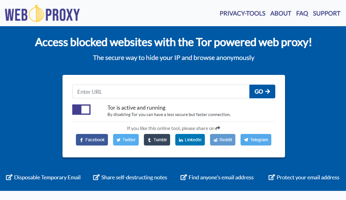 free tor proxy list